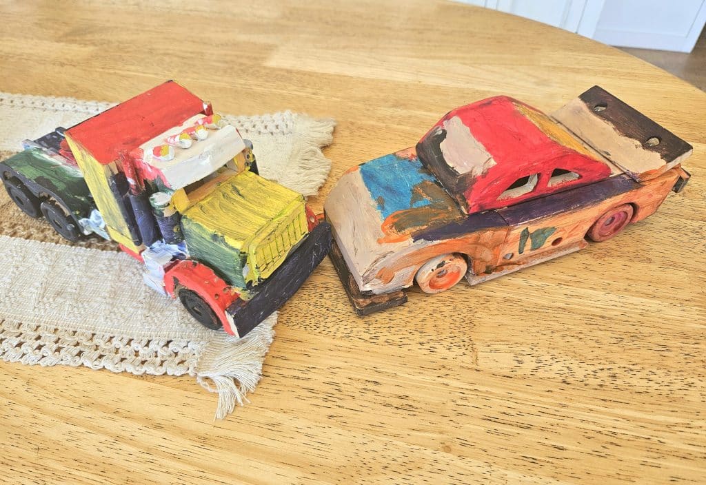 Reduce screen time with wooden building kits.