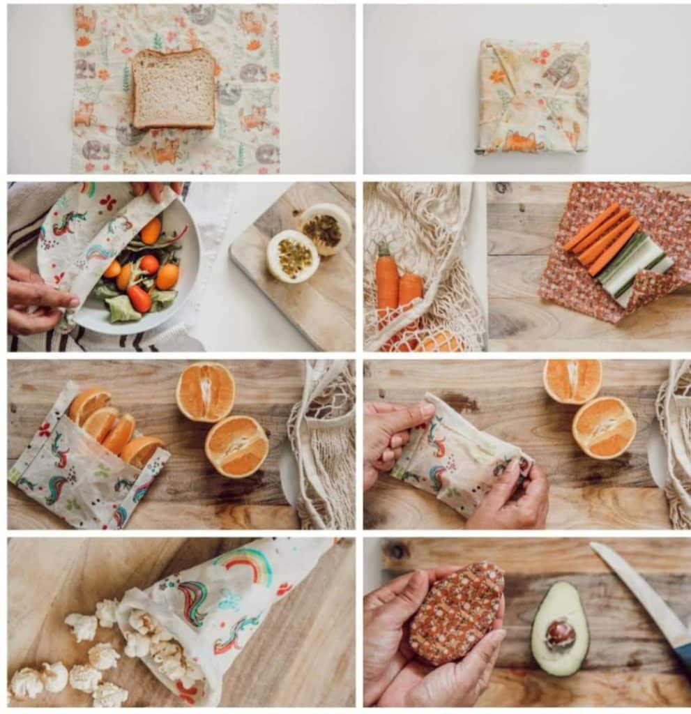 Beeswax food wraps instead of clingwrap.