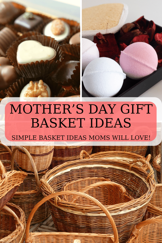 Here is a list of Mother's day gift basket ideas. An easy DIY Mother's day gift that can be assembled at home in a box or basket.