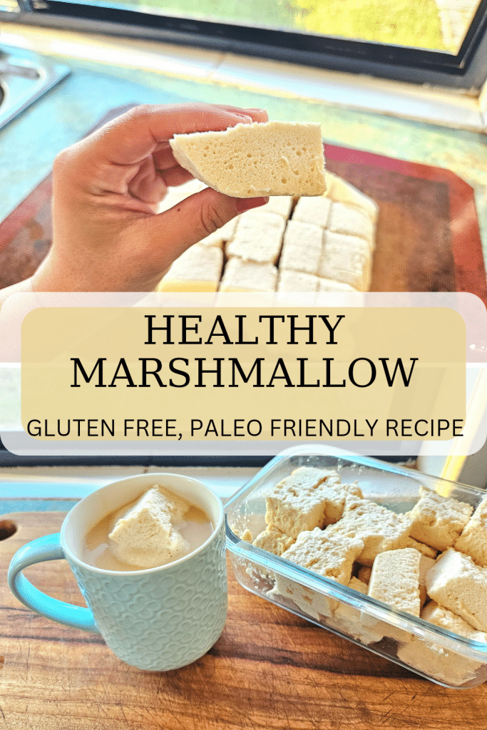 Healthy fluffy homemade marshmallows. 