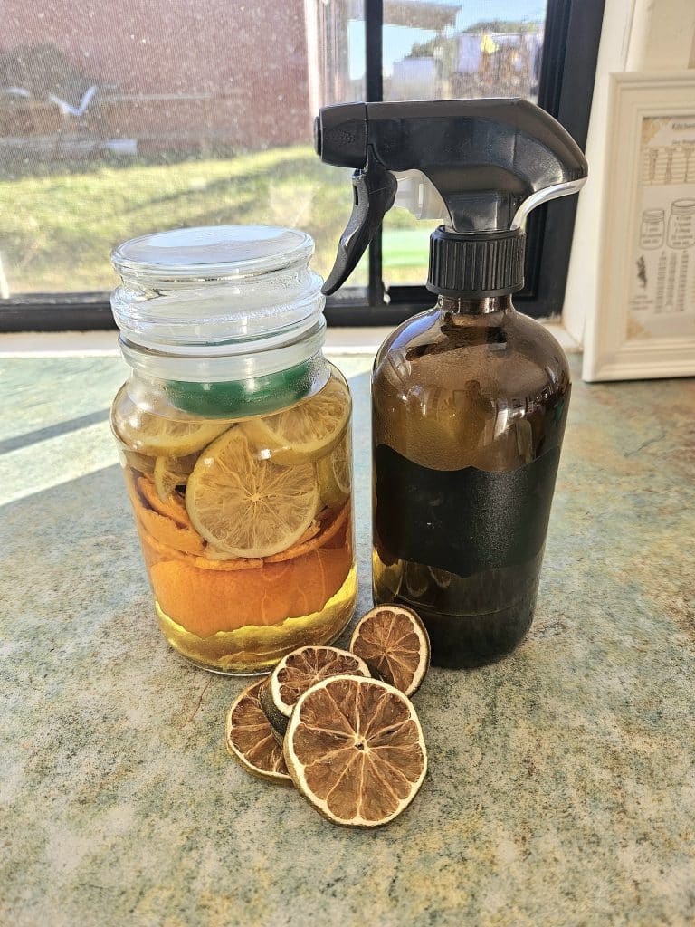 A super easy and effective all-purpose vinegar cleaning spray you will love. This natural homemade cleaning spray cuts through grease and gets the job done!