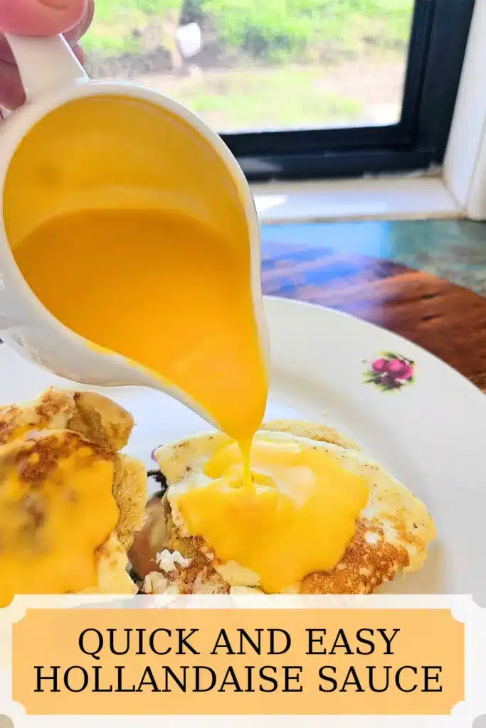 You will love this quick and simple hollandaise sauce recipe. This homemade sauce is easy and healthy to make. Great on eggs and more!