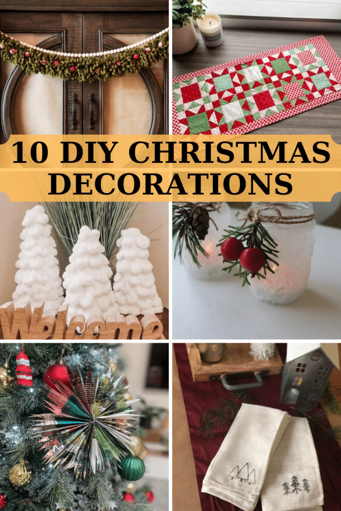 A list of 10 beautiful DIY Christmas Decor you can make at home. Create beauty this winter with these easy, homemade Christmas decorations.