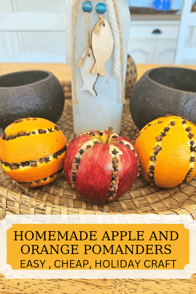 Homemade pomander balls are cheap and easy to make. Use oranges or apples to make beautiful centrepieces or Christmas decorations.