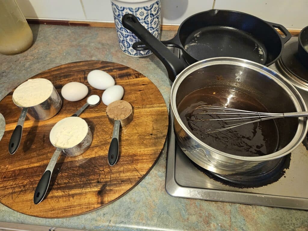 homemade brownie ingredients.