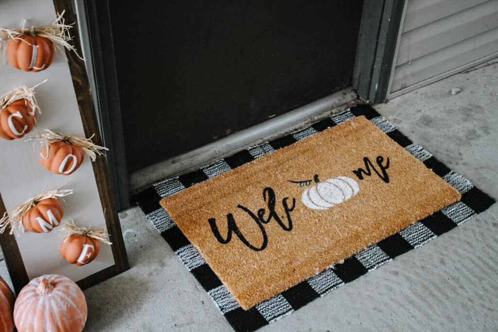 Homemade Fall doormat