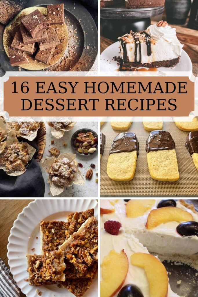 16 quick and easy dessert recipes your family or guest will love. These recipes use wholefood ingredients and can be whipped up quickly!