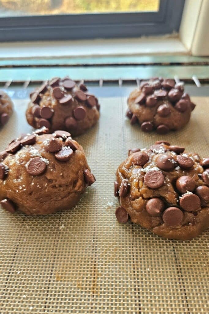 s'more cookies about to be baked.