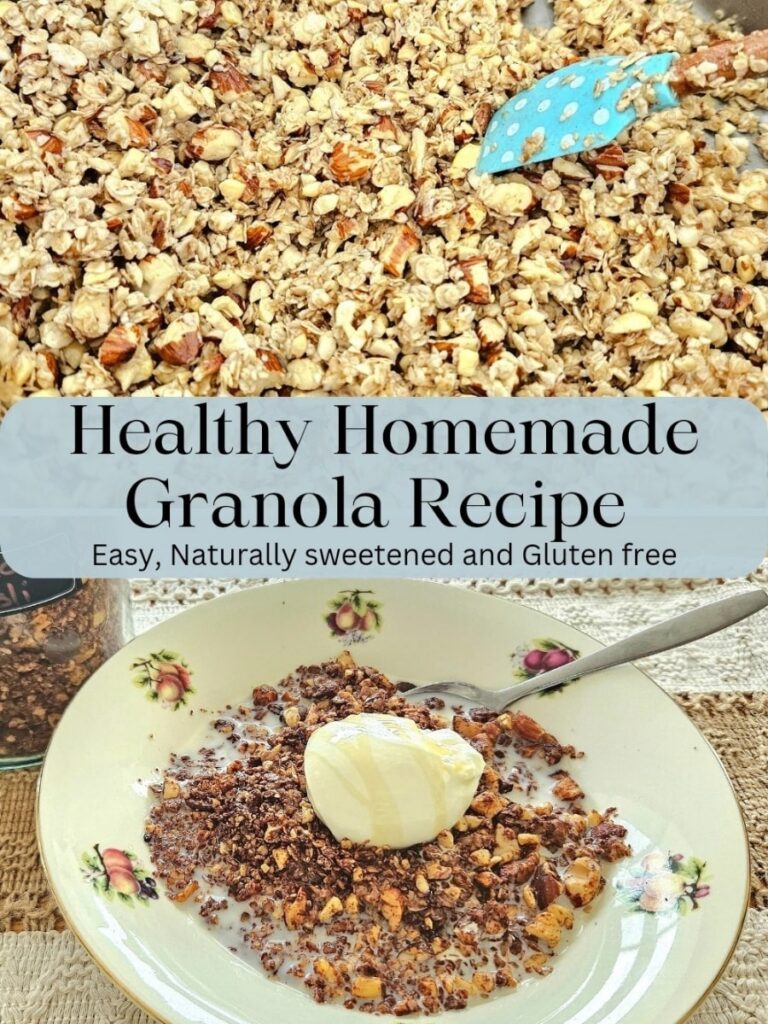 A simple and healthy homemade granola recipe. Top it with milk or yoghurt for a delicious quick breakfast or snack the family will love.