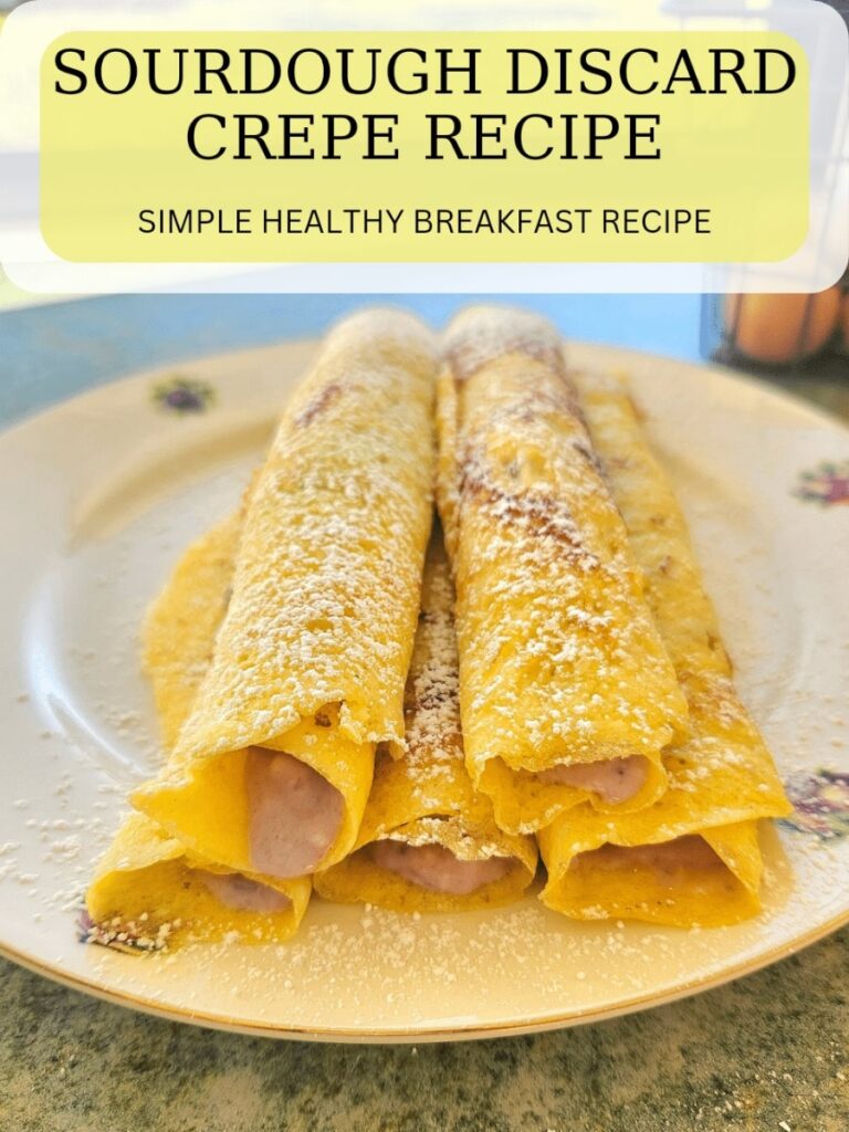 A healthy simple sourdough crepe recipe the family will love. A protein filled breakfast that can be savoury or sweet and made in no time!