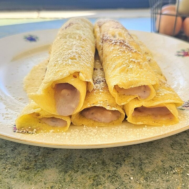 Sourdough discard crepes for breakfast.