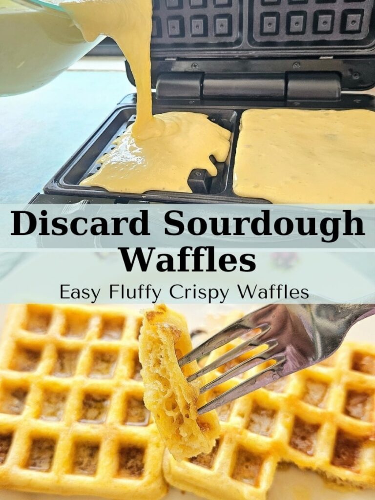 Sourdough discard waffles are so simple and delicious to make. You don't have to wait to make it just pour and start!