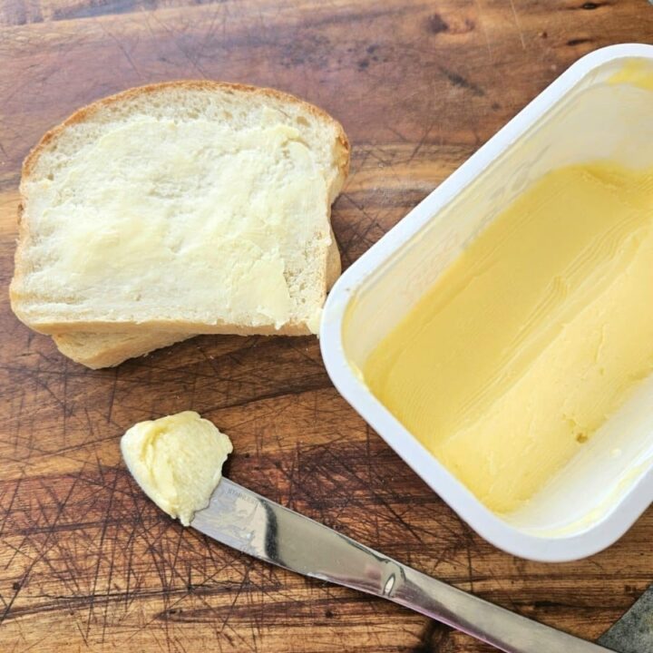 Homemade Spreadable Butter on toast.