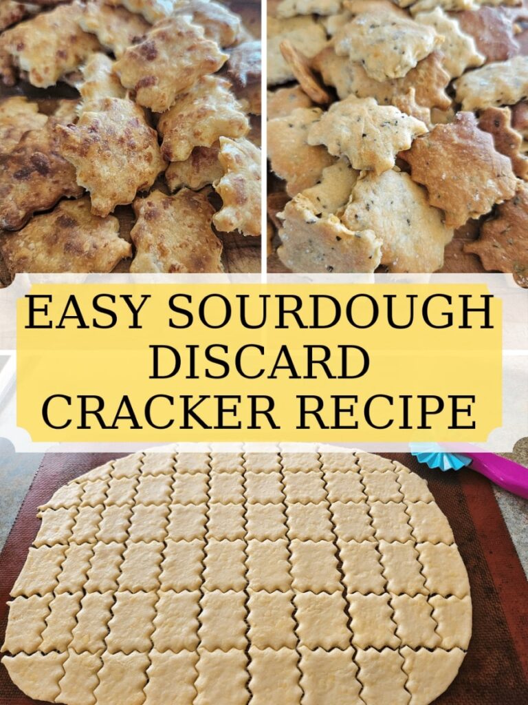 An easy crunchy sourdough discard cracker recipe you will love. Thin, flavourful crackers that have an excellent crunch to them.