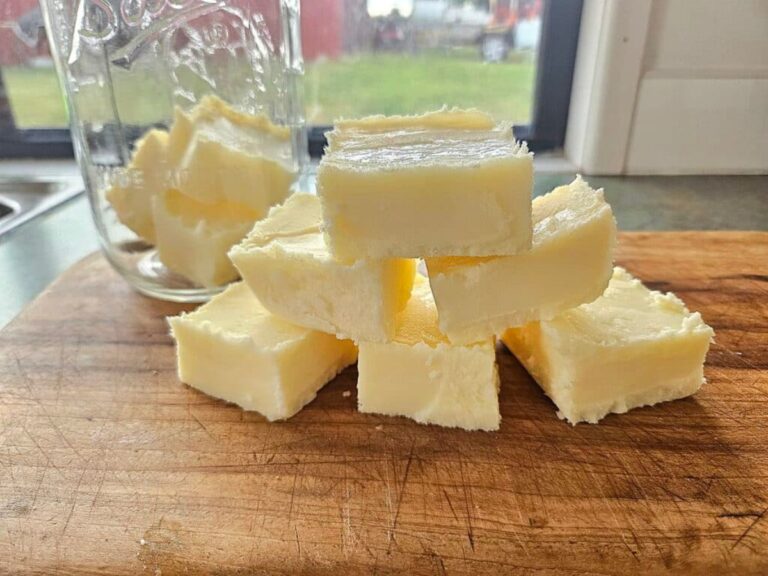 Easy homemade tallow about to be stored in glass containers.