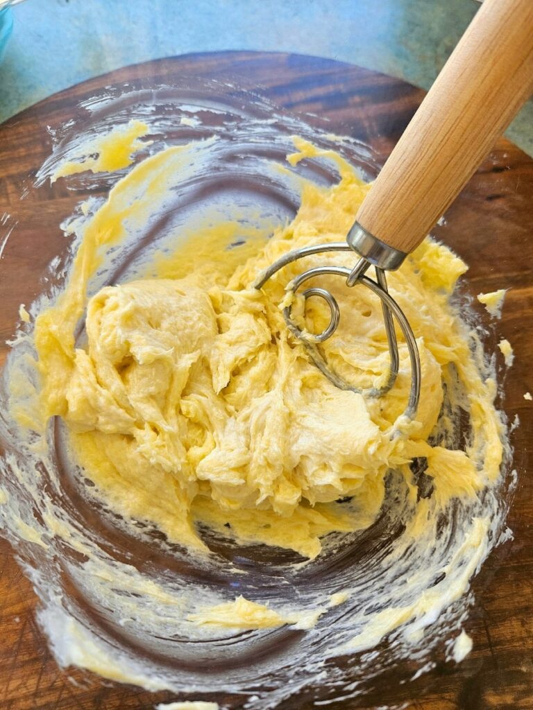 Mixing sourdough pop tart batter.