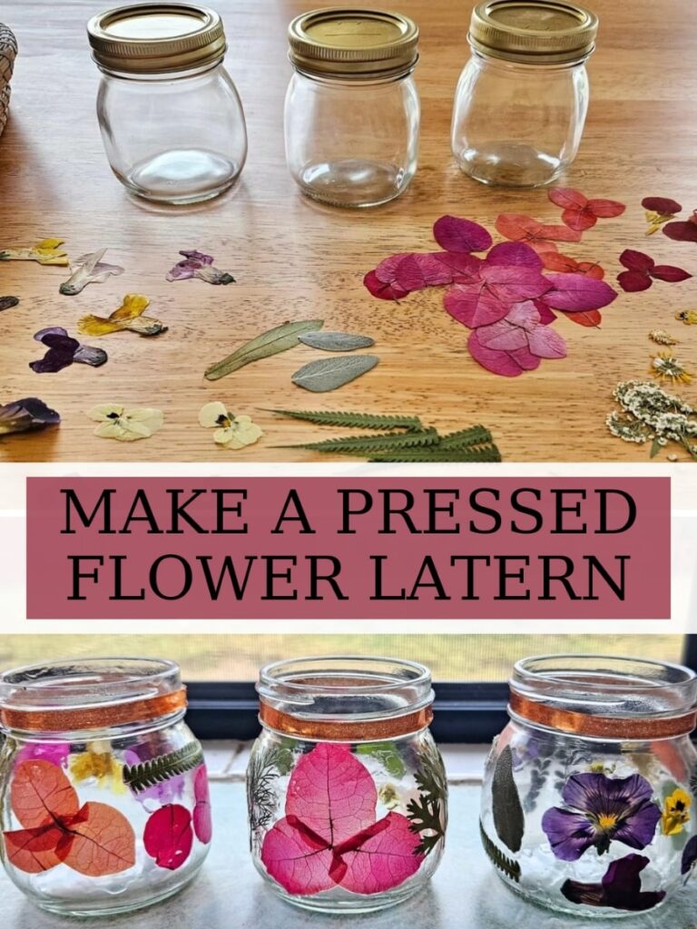 Brighten your home with this simple DIY pressed flower lanterns. A beautiful home decor that is cheap, easy and quick to make.