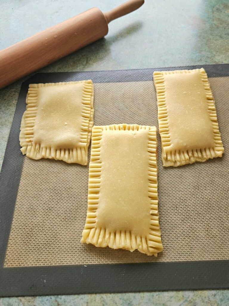 Sourdough discard pop tarts ready to be baked.