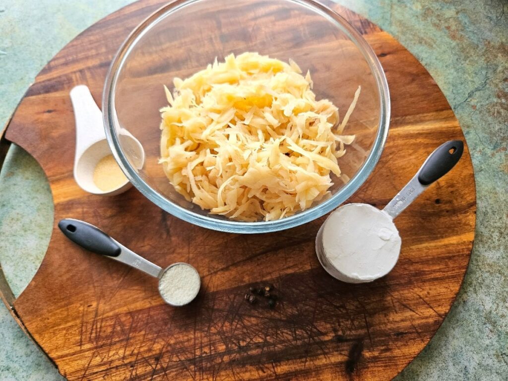 ingredients for homemade hash browns.