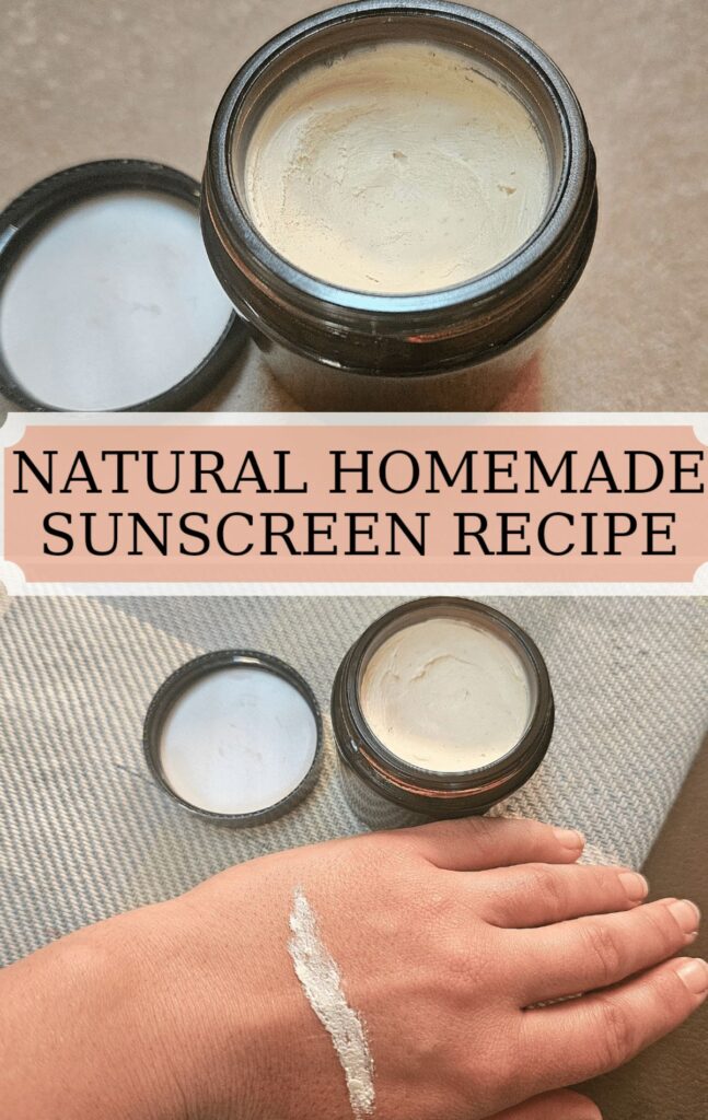 A natural homemade sunscreen that is nourishing for your skin. This water resistant sunscreen is a great alternative.