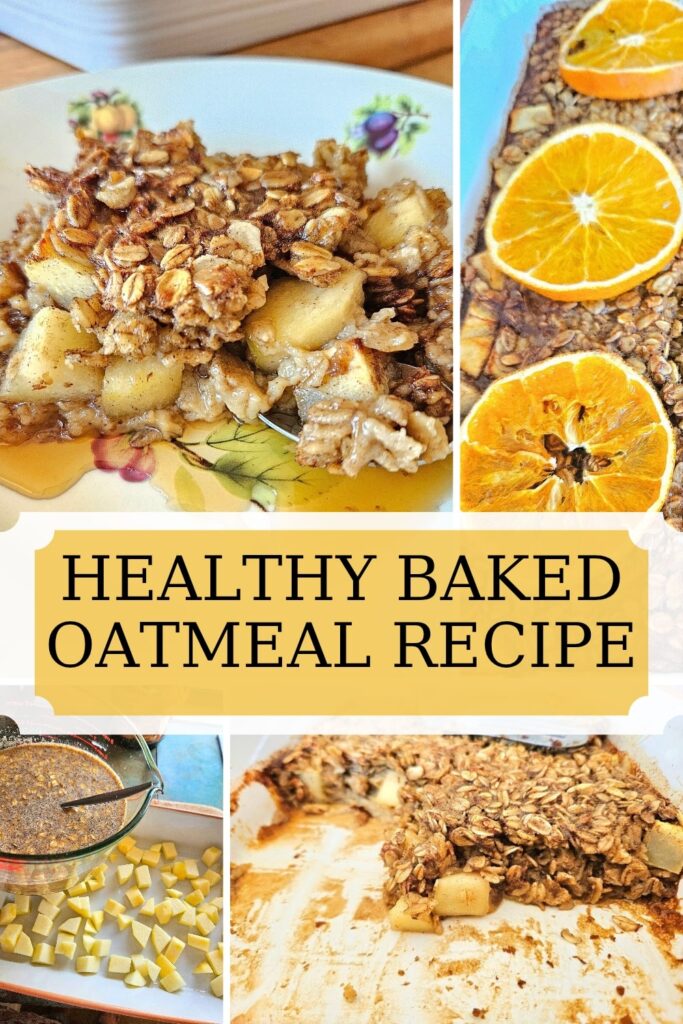 Simple and delicious baked apple oatmeal recipe the whole family will love. You can make this the night before for a quick breakfast.