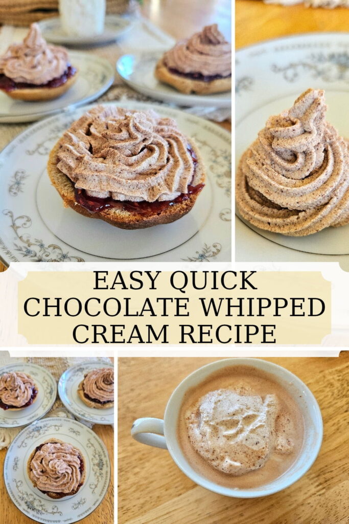 You are going to love this delicious homemade chocolate whipped cream. It is easy, quick to make and can be used in many different ways.